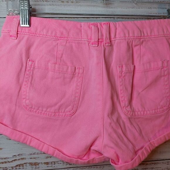 Kids Girls Abercrombie Pink Jean Shorts - Picture 7 of 10